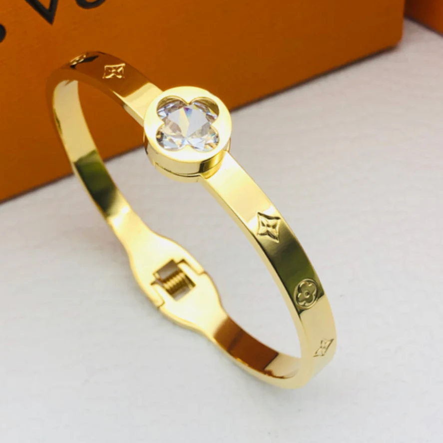 Bracelete Inspiração LV com Pedra