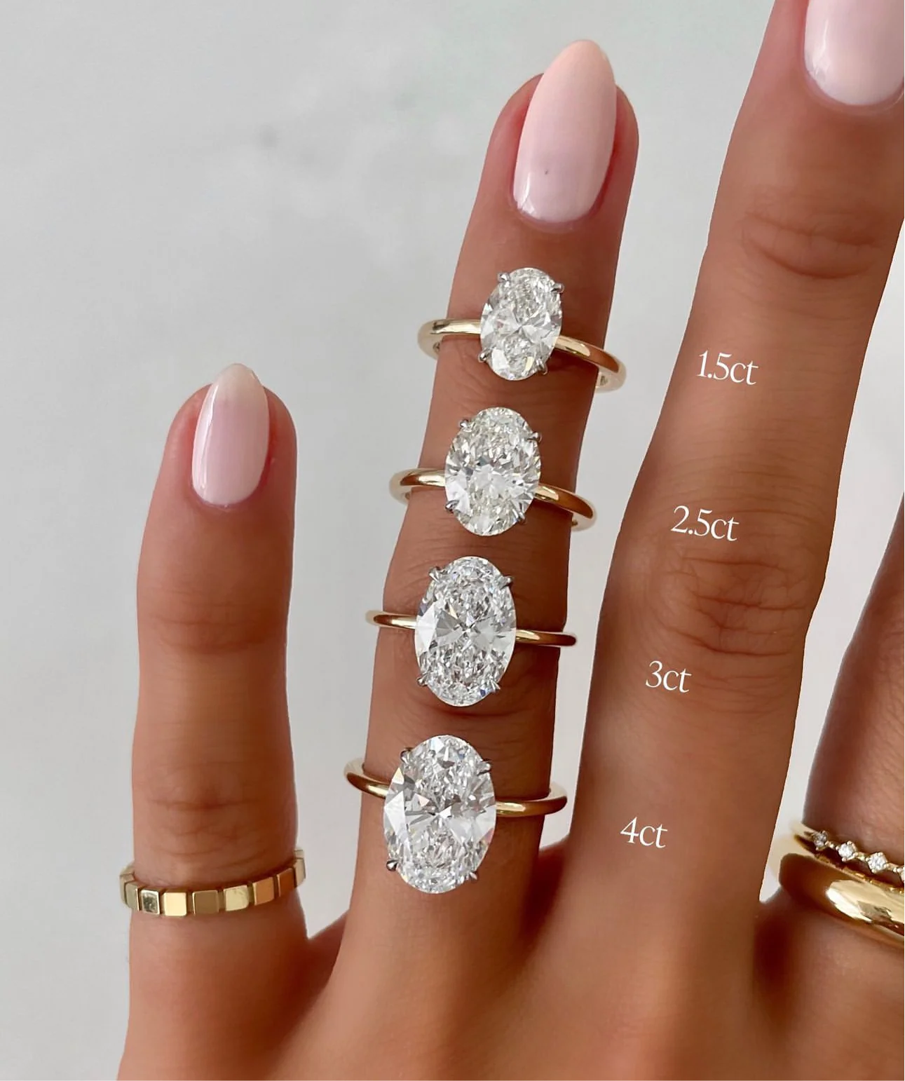 Anel Solitário Moissanite Oval