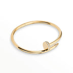 Bracelete Prego Ponta Cravejada Banhado a Ouro 18k