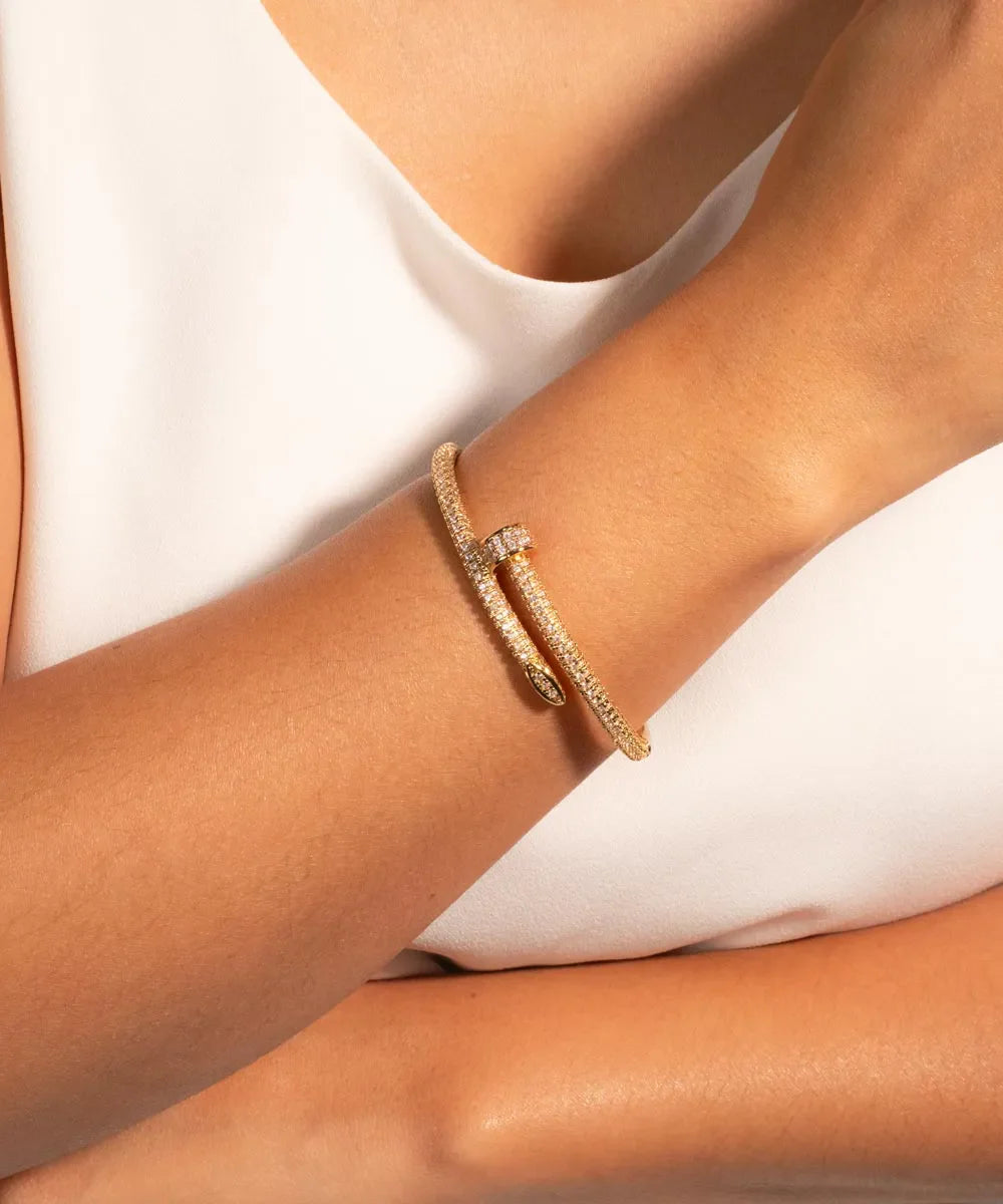 Bracelete Prego Cravejado